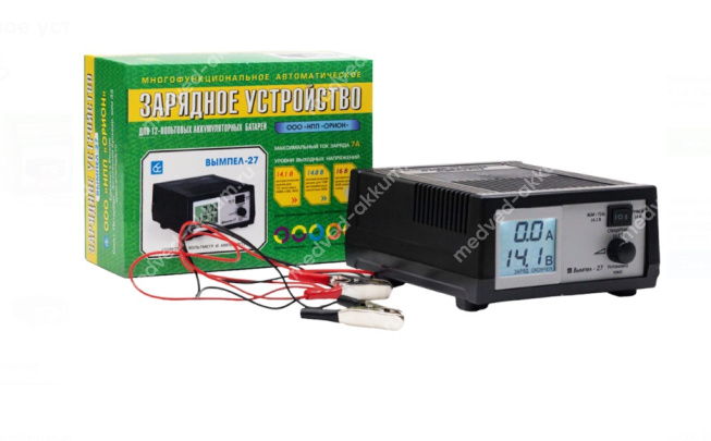 Зарядное устройство Вымпел-27 (0,4-7А) сегментный ЖК индикатор