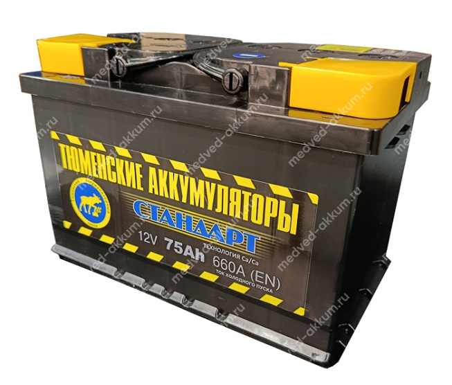 Тюмень Standard 75 Ач пр. L3