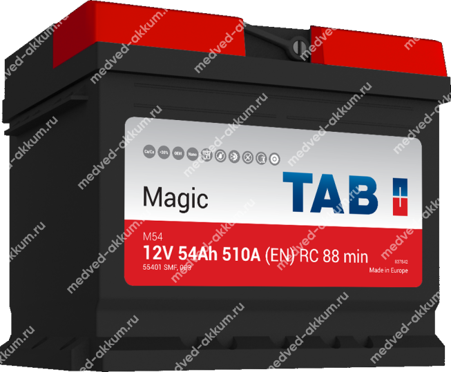TAB Magic 54 Ач обр.низ. LB1 (55401)