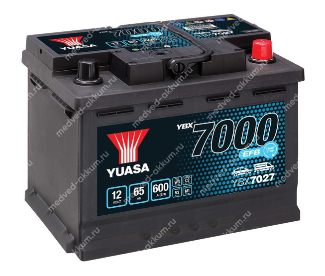GS Yuasa EFB 65 Ач обр. YBX7027 L2