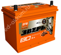 Зверь-Азия EFB 80 Ач обр. 85D23L