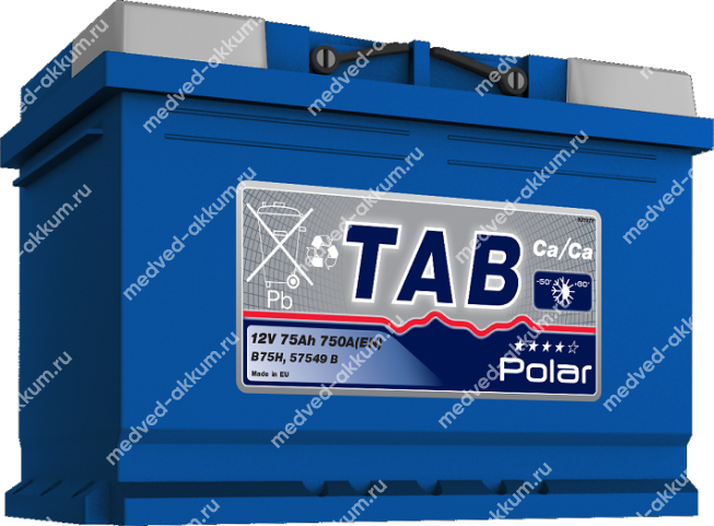TAB Polar Blue 75 Ач обр. L3 (57549)