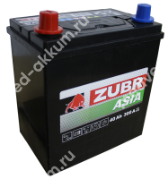 ZUBR Premium Asia 40 Ач пр. B19R без борта