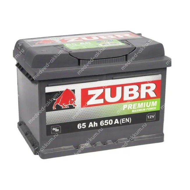 ZUBR Premium 65 Ач пр.низ. LB2