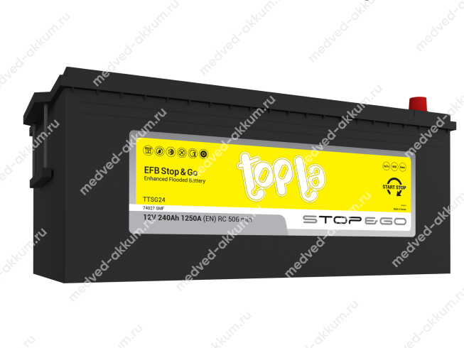 TOPLA Truck EFB Stop&Go 240 Ач евро