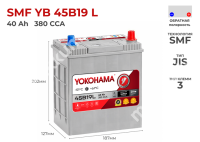 Yokohama 40 Ач обр. 45B19L