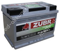 ZUBR Premium 80 Ач обр. L3