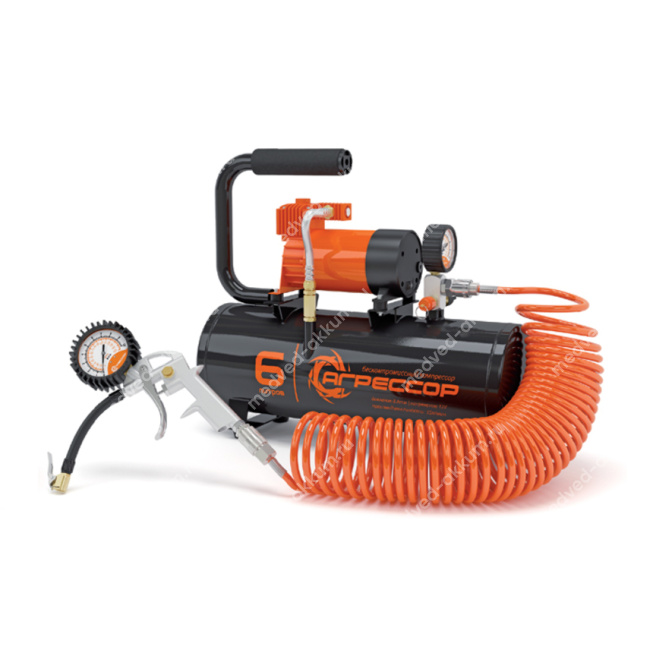 Компрессор АГРЕССОР AGR-6LTс ресивером на 6л. 