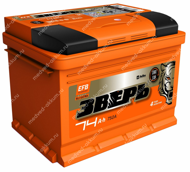 Зверь EFB 74 Ач обр.низ. LB3