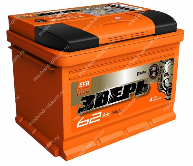 Зверь EFB 62 Ач обр.низ. LB2