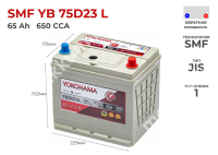 Yokohama 65 Ач обр. MF75D23L