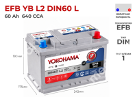 Yokohama EFB 60 Ач обр. L2